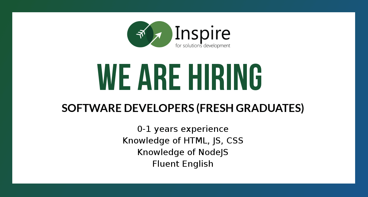 fresh graguate developer job